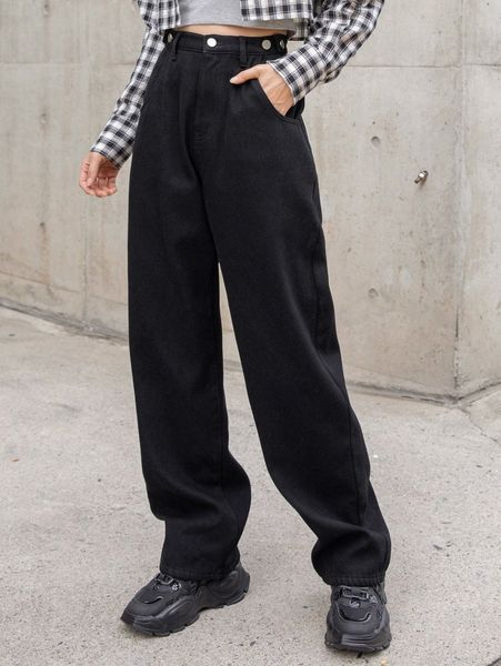 

dazy high waist slant pocket jeans g8pd#, Blue