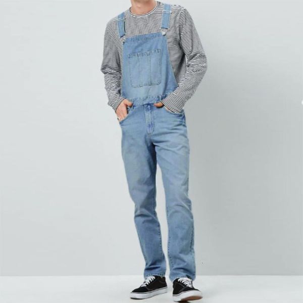

jeans high hi quality jumpsuits men's street ripped distressed denim bib overalls for man suspender pants size xxxl deni, Gray
