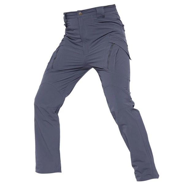 

men's pants summer ix9 waterproof tactical men multi-pocket stretch trousers quick dry rip-scargo work, Black