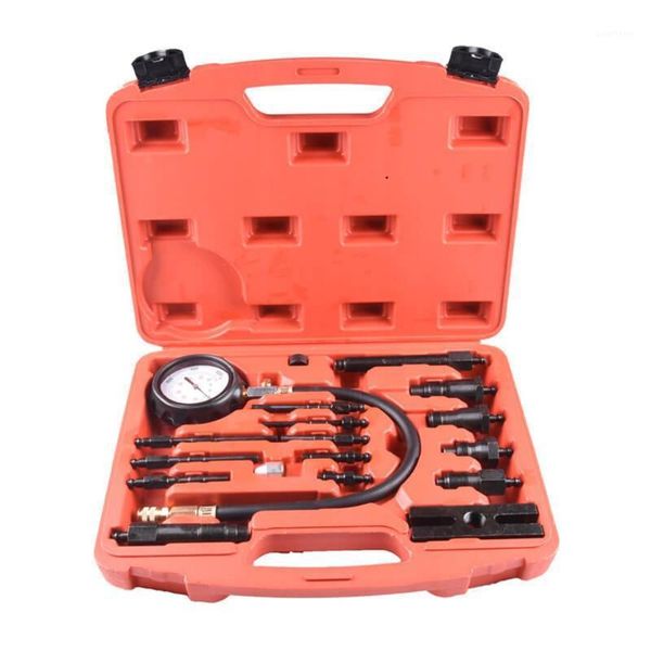 

18pcs/set diesel engine cylinder compression presssure test meter gauge tool portable diesel cylinder pressure gauge1