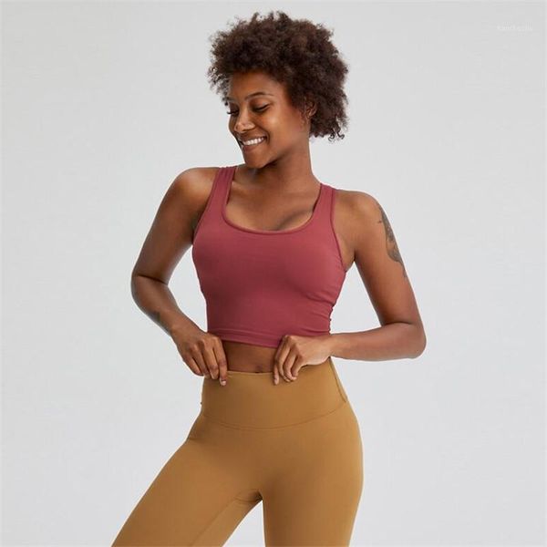 

gym clothing inner padded u-back soft workout yoga bras women naked-feel athletic running fitness sport crop brassiere1, White;black