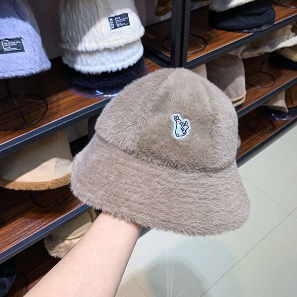 

fisherman's mink like domed hat for women in autumn and winter, Blue;gray