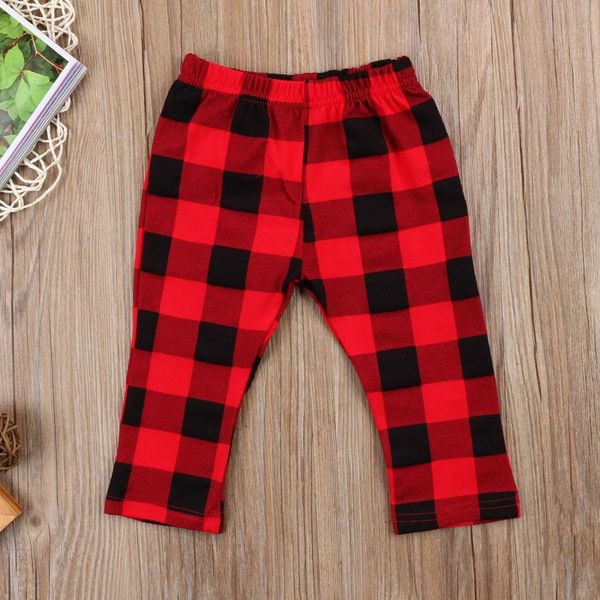 

children large plaid elastic waist trousers size70cm, Black;white