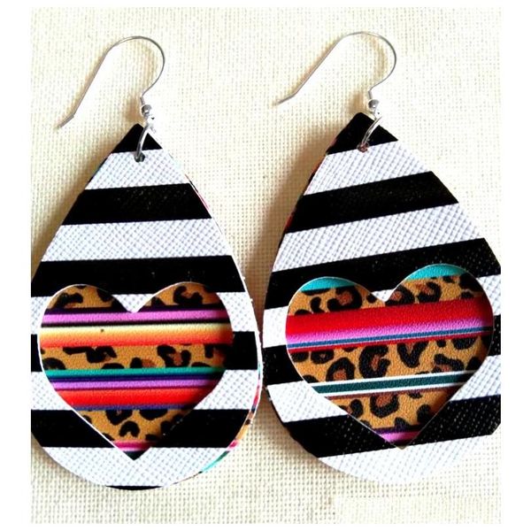 

glitter leather teardrop earrings handcrafted unique sparklin sqcuie new_dhbest, Silver