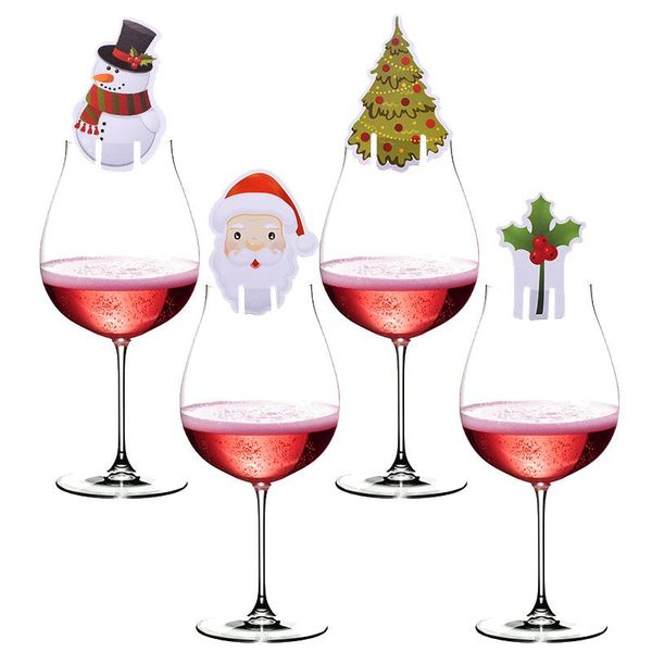 

50 шт. antlers santa claus снеговик дизайн бокал стекло место карты милые чашки карты для chrsitmas вечеринка семейный обеденный стол украше