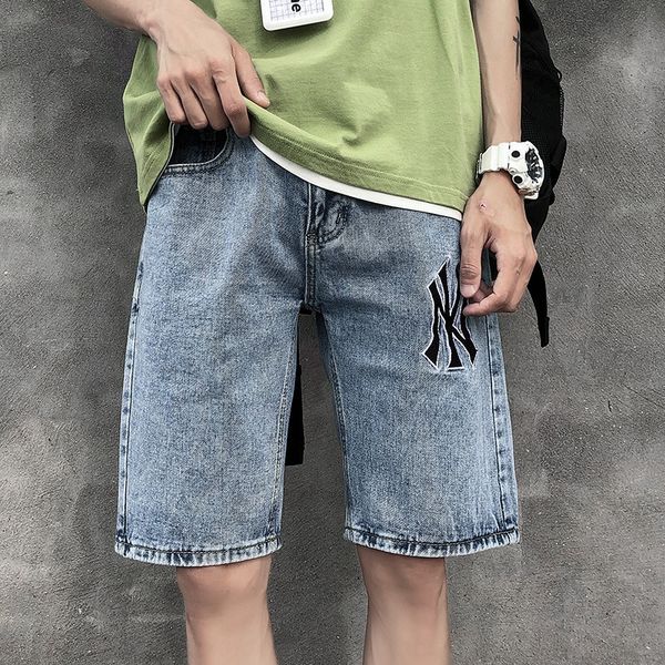 

корейский шик модно перфорированные и летом ulzzang тенденция свободно мыть корейский шикарный модно перфорированный джинсовой и shortsshort, Blue