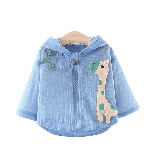 

summer hooded sun-protective clothing cartoon cute children clothing baby grils coat baby girl clothes kid clothes 1029, Blue;gray