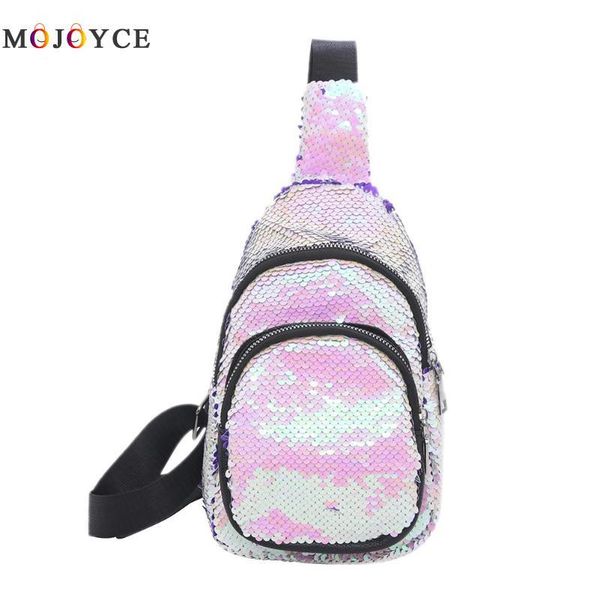 

bling satchel блестки кожи pu грудь сумка женщина плечо блестящая crossbody сумка