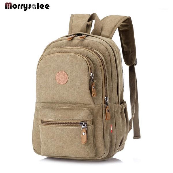 

2020 new fashion vintage man's canvas backpack travel men's bag men large capacity for college students new trend1
