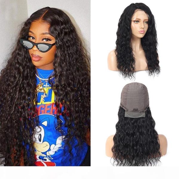 

water wave wig lace front human hair wigs 13x4 lace closure wig 130 150 180 density frontal wigs waterwave front, Black;brown