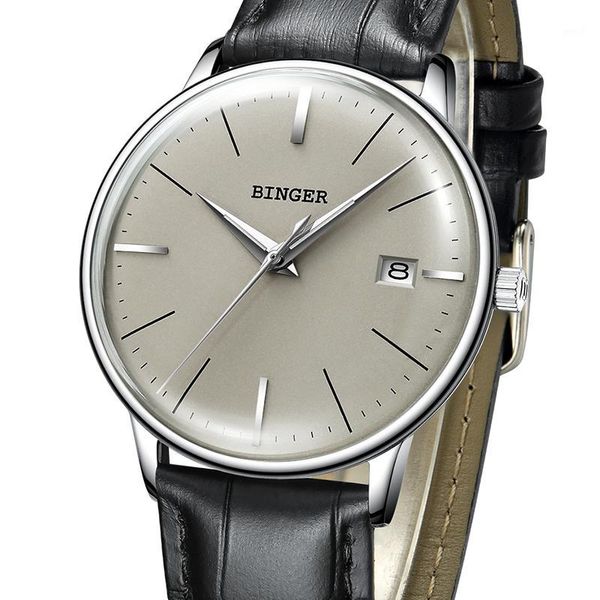 2017 BINGER Mechanische Uhr Männer männer Automatische Uhren Saphir Armbanduhr Männlich Wasserdicht Reloj Hombre B5078M-51