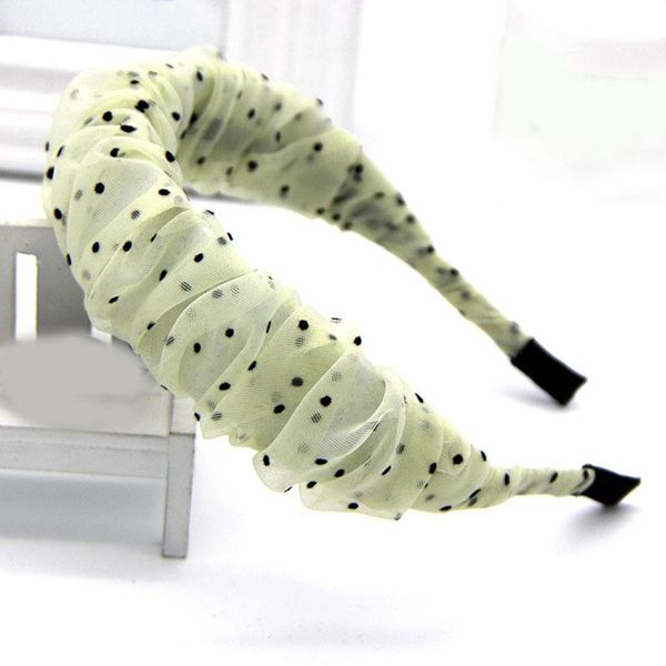 

korean chiffon mesh yarn pleated headband women organza hair hoop fold fabric head hoop hair accessories ruched wrapped headwear q sqcedt