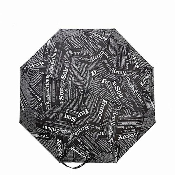 

new arrival vintage newspaper umbrella rain women windproof mini umbrella folding resistant parasol rainy woman travel umbrella bbylif