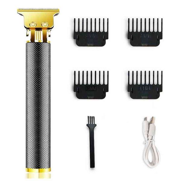 Tagliacapelli Kit per toelettatura ricaricabile USB senza fili T-Blade Trimmer da taglio ravvicinato per uomo Testa calva Barba Rasoio Barbiere G220226