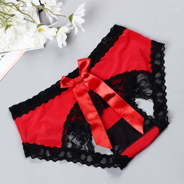 

new 1pc women erotic panties crotchless knickers lingerie underwear ladies lace open crotch thong g-string briefs1, Black;pink