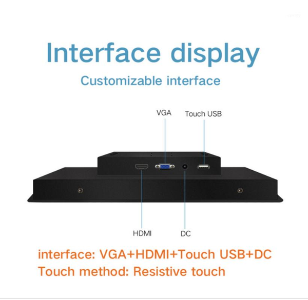 

1000nits brightness rugged embedded touch screen 12 inch lcd computer monitor with vga1
