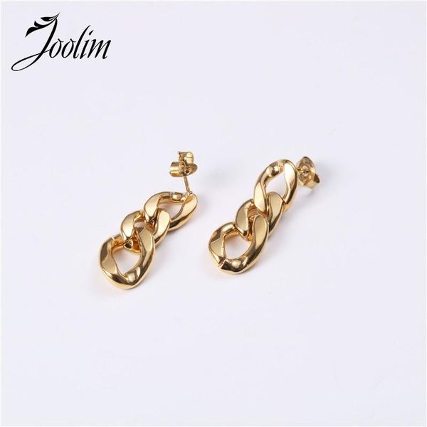 

dangle & chandelier joolim link chain earring drop stainless steel jewelry wholesale, Silver