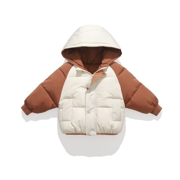 

benemaker winter jacket for boy children girl parkas overalls toddler hooded coat clothes baby windbreaker kid outerwear yj116 y200901, Blue;gray