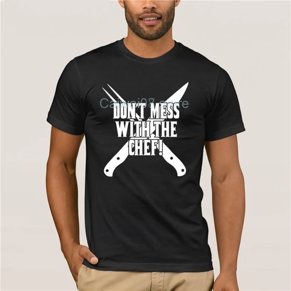 

men's print casual t-shirt popular men's don't mess with the chef funny men's cool short sleeve t-shirt sport hooded swe
