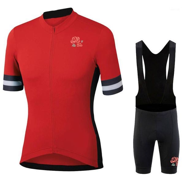 

racing sets 2021 morvelo red rose women's cycling jerseys set short sleeve bicycle bib clothing quick-dry riding bike clothes ropa cicl, Black;blue