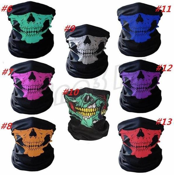 

new skeleton and ghost headscarf riding mask warm surrounding windbreak halloween seamless multifunctional magic party masks i532