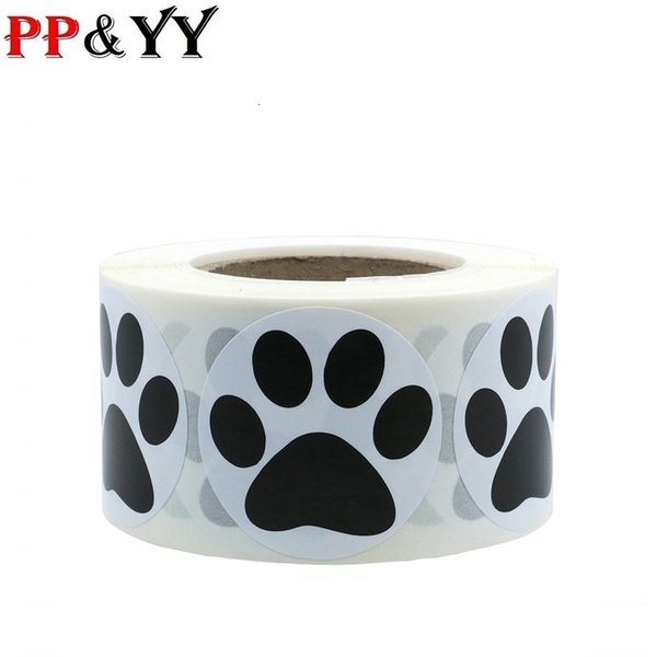 

2020 black foot dog paw notebook sticker reward label stationery school teacher