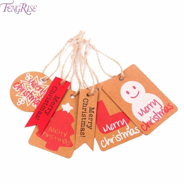 

50шт kraft paper теги рождественские украшения этикетки метки карты ёлочные украшения войти новогодние украшения для обустройства дома 2020