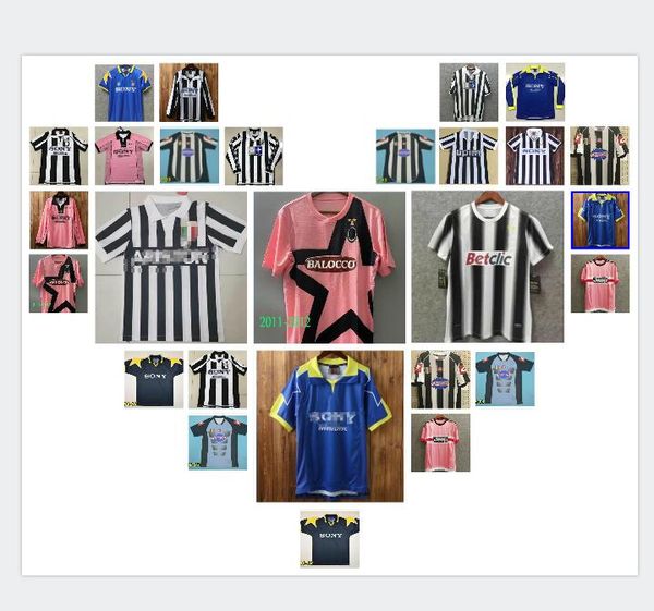 

retro del piero soccer jersey 84 85 92 95-96 97 98 99 02 03 11 zidane ancient maillot davids oldest shirt, Black;yellow