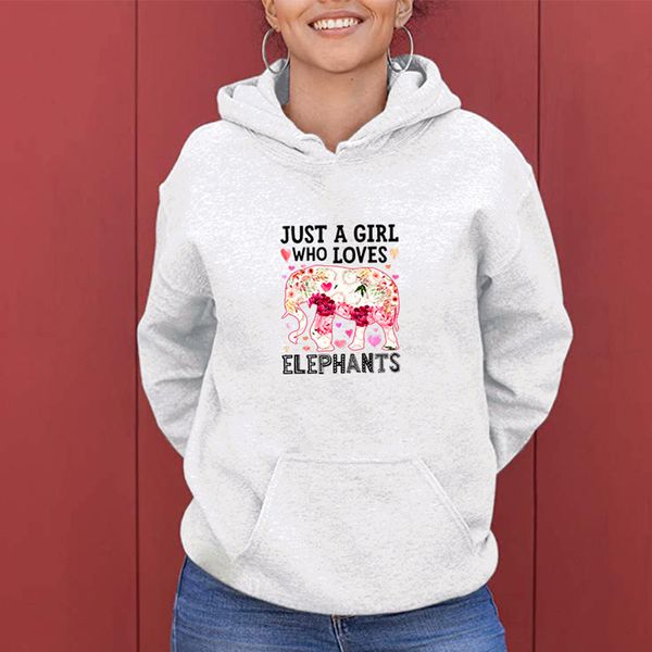 

wt20422 european and american creative fashion rose elephant print women's pullover hoodie long sleeve loose sweater, Black