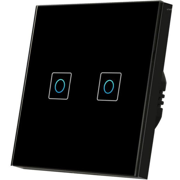 

smart home control led light touch switch 220v sensor wall lamp eu standard 1/2/3 gang tempered glass panel waterproof no rf4331