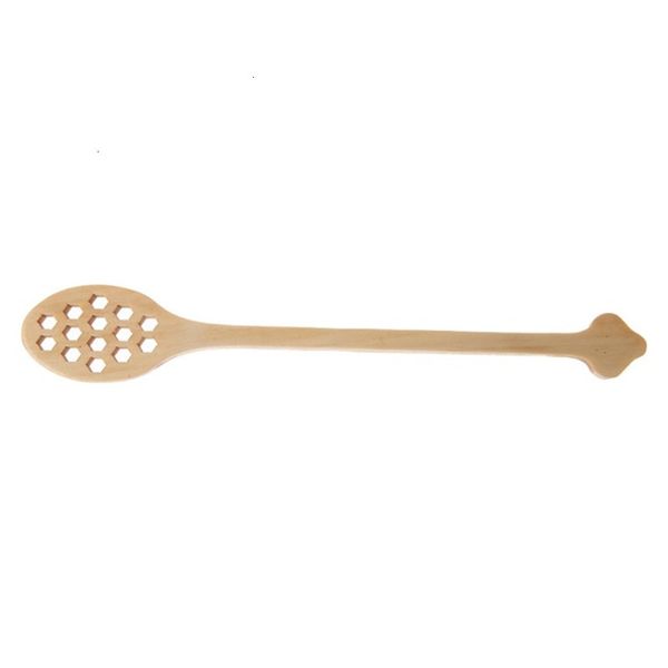 

un7nbu factory price honeycomb spoons creative wooden shape long ladle handle honey mixing stick kitchen coffee stirrer tablewa4 n