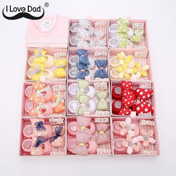 

hair accessories 2 pcs/set cute baby girl headband socks set dot bows born turban infant headbands hairband for girls accessories1, Slivery;white