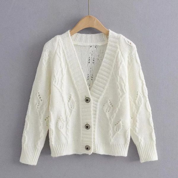 

women's sweaters fdfklak cardigan 2021 spring long sleeve short sweater women knitted cotton kahki white ladies soft outwear female, White;black