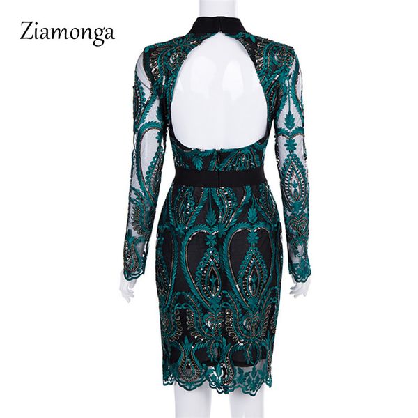 

ziamonga women autumn winter gothic bodycon casual long sleeve floral lace short tunic bandage dress vestidos y200418, Black;pink