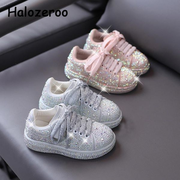 

autumn kids casual sneakers baby girls rhinestone shoes children brand fashion sneakers boys pink sport trainers new, Black