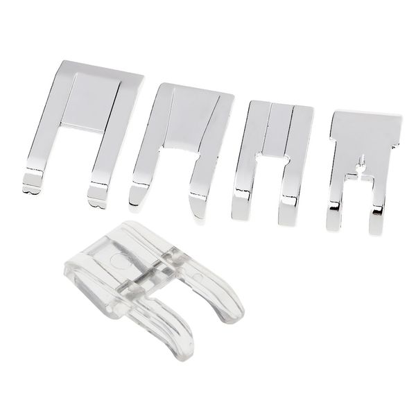 

5 pieces open toe applique foot presser feet for applique decorative stitching, Black