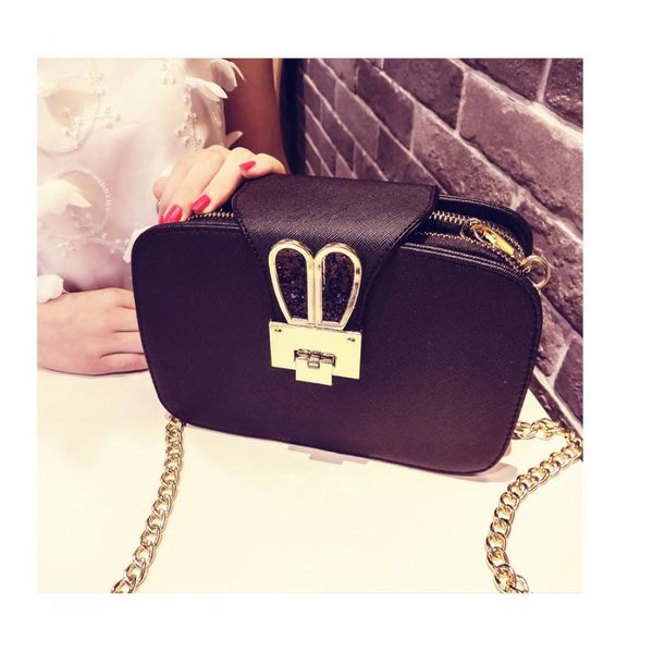 

womens pu leather 3 pocket messenger bags party mini bag crossbody bag shoulder with chain large capacity women handbag