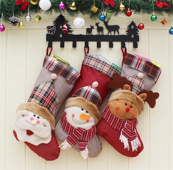 

stockings santa socks gifts children's candy bags decoration home christmas tree decorations dc769