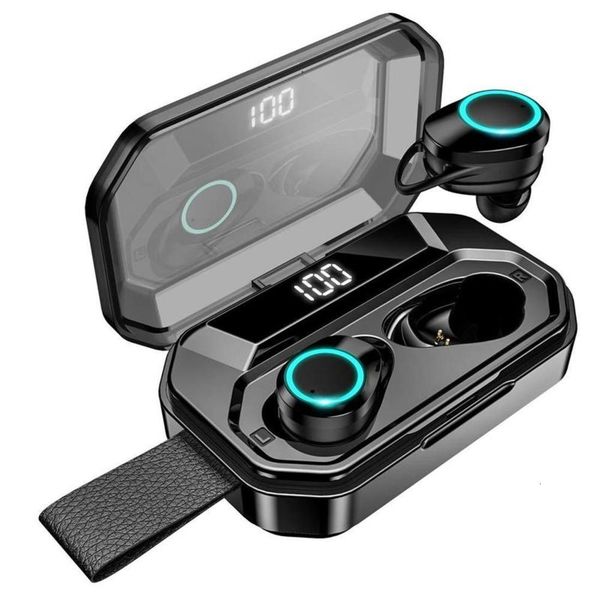 

wirels bluetooth waterproof 4000mah x6pro ipx7 led headset with digital display