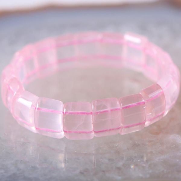 

stretch bracelet natural stone pink crystal beads bangle for women girls jewelry gift 8" 1pcs h012, Black
