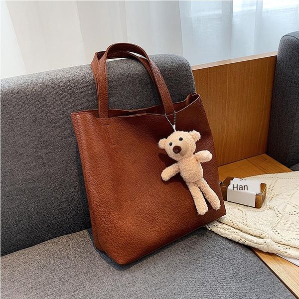

casual soft leather shoulder large capacity bag new fashion fashion trending hand bag easy matching tote shoulder & handbags