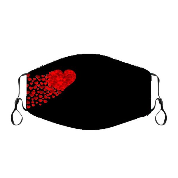 

party masks valentine's day gift fashion dust-proof warm face mask washable reusable masks for couple lover 57 g2