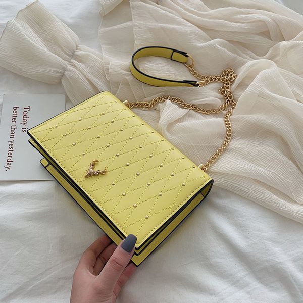 

pu leather crossbody bags for women 2020 rivet chains shoulder messenger bag female ladies hand sling luxury handbags designer c1223