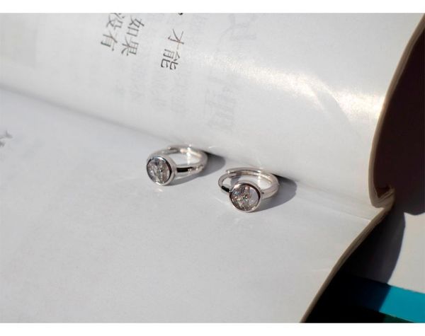 

charm 925sterling silver earring fashion round hollow ear ring bone buckle wild cute temperament female jewelry, Golden