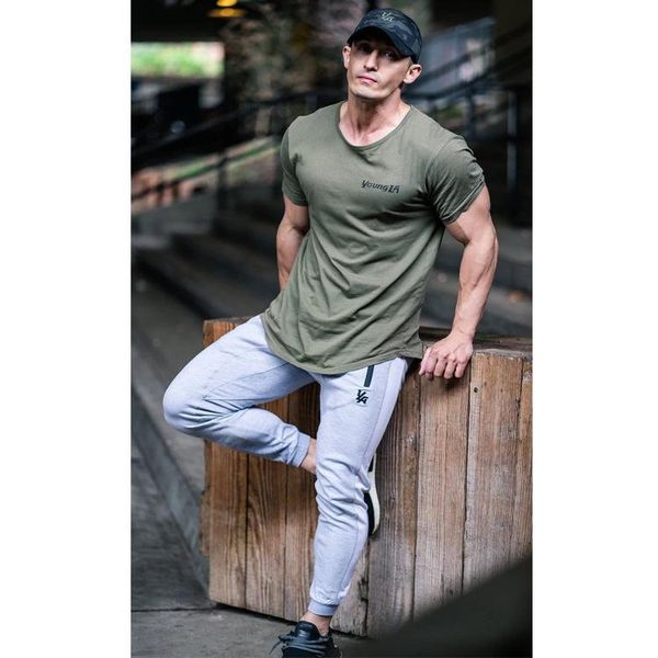 

running pants manufacturers direct selling autumn men style trend casual sports fitness muscle exercise breathable quick-drying tr, Black;blue
