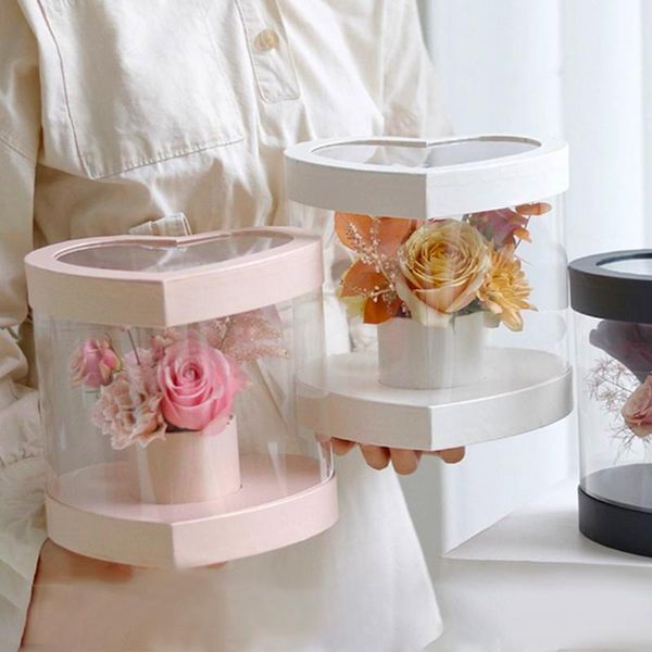 

love heart gift box packaging bags floral cake box flower arrangements paper boxes for gifts wedding decoration party supplies