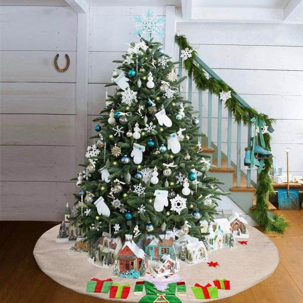 

walnut soldier tree skirt home decoration christmas tree skirt floor round mat christmas creative decorations