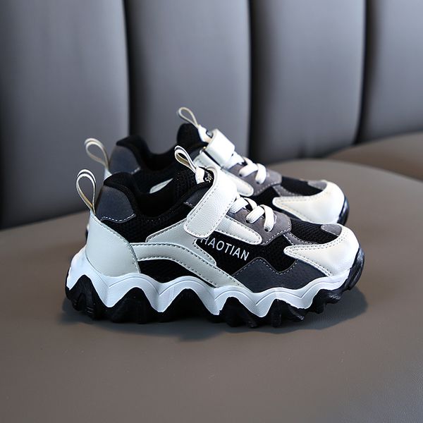 

sneakers in summer children sport shoes breathable running kids shoe for boys girls comfortable soft sole syy096, Black;red