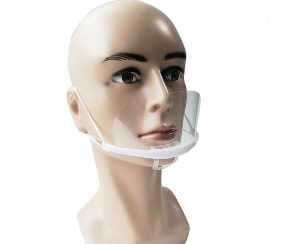 

transparent droplets lens plastic masks disposable clear smile anti-fog restaurant l restaurants catering mask wholesale 20 pcs
