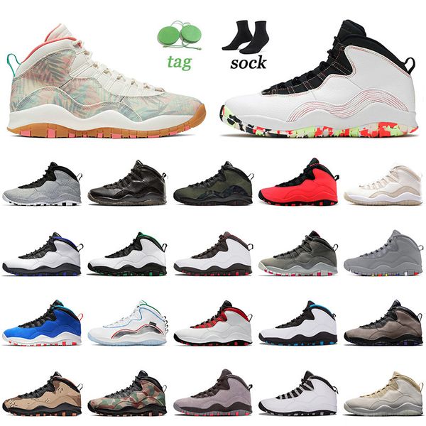 

jumpman 10 10s x basketball shoes air jorden chicago fusion red desert camo steel grey cement ember glow orlando sneakers trainers mens